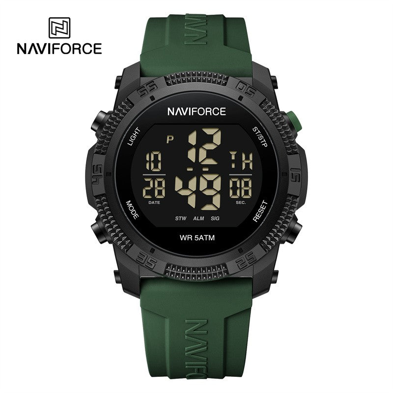 NAVIFORCE Brand Original Men Fashion Watch Water Resistant Personality Wristwatches Luxury Silicone Strap Electronic Clock 2024