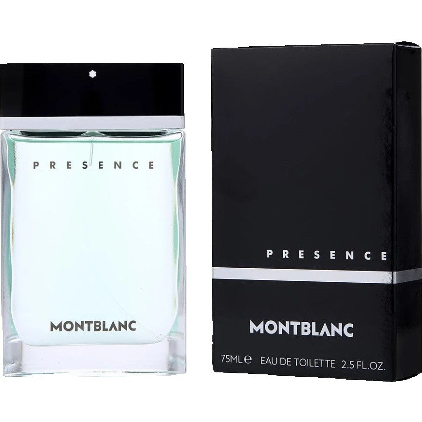Mont Blanc Presence men Eau De Toilette Spray (New Packaging) 75ml Tester Covered or uncovered, random packaging is rudimentary