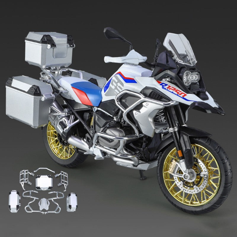 1/9 R1250 GS ADV Alloy Racing Motorcycle Diecasts Street Sports Motorcycle Model Simulation With Light Collection Kids Toys Gift