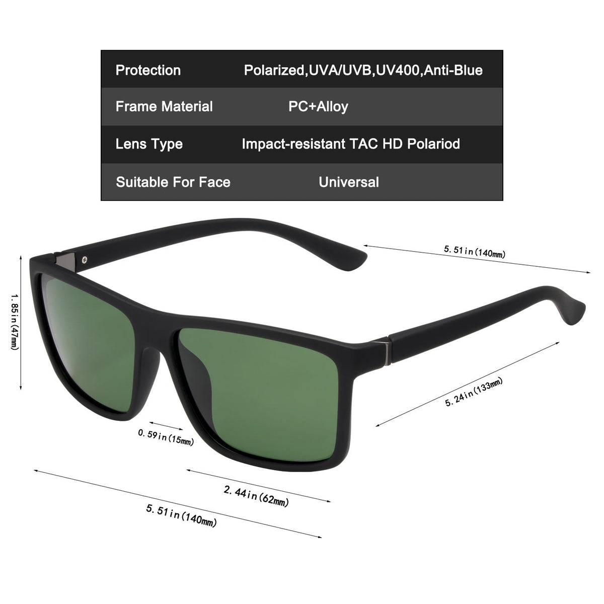 New Polarized Driving Brand Designer Sunglasses Luxury Men Aviation Square Sun Glasses Women Vintage Retro Glasses Shades