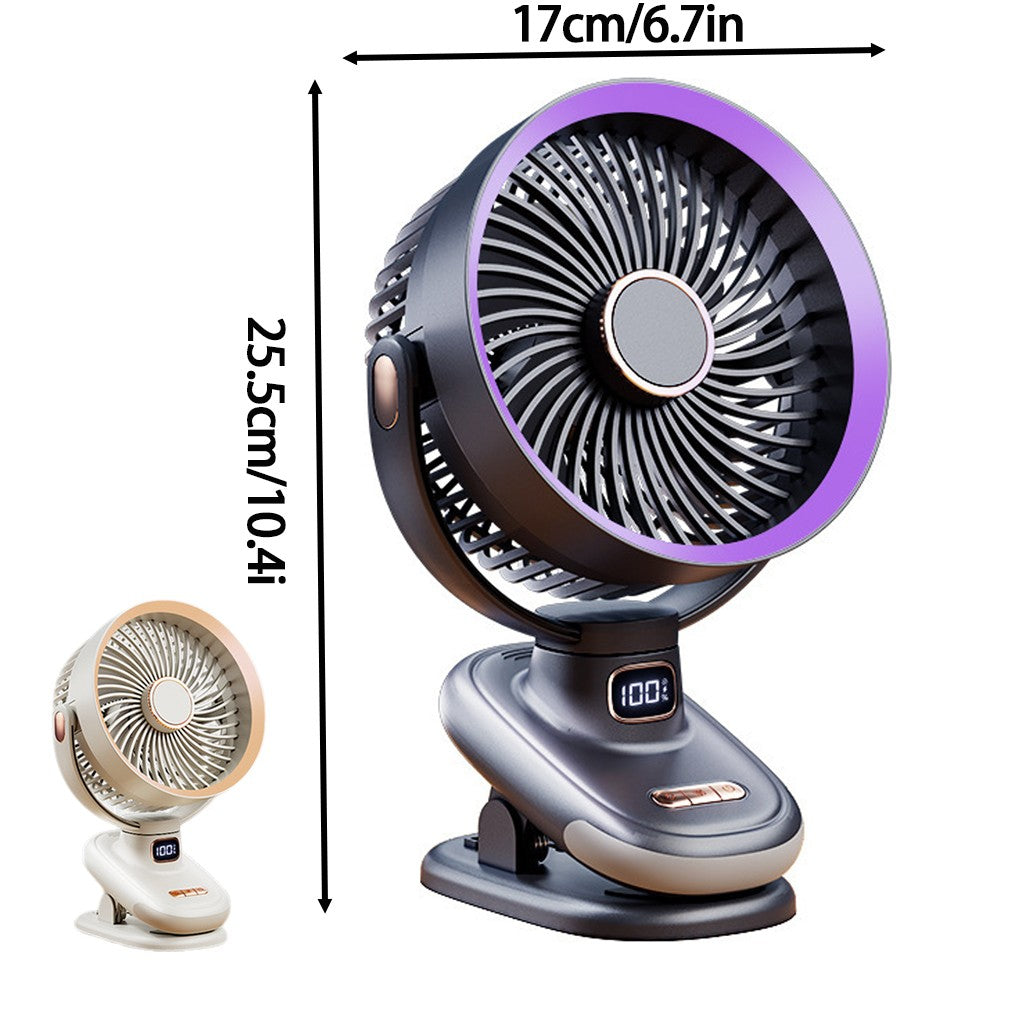 Portable Wall Mounted Desktop Fan Free Angle Adjustment Clip Mini Charging Air Circulating Fan