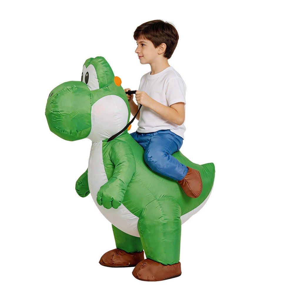 Anime Super Brother Yoshi Cosplay Inflatable Dinosaur Costume Halloween Carnival Party Outfit Quick Inflation Suit For Men Women
