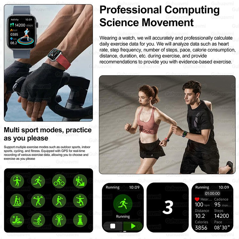 2025New NFC Smat Watch Women 1.85-inch Blood Pressure Heart Rate Bluetooth Call Female Health Smarwatches Ladies For Android IOS