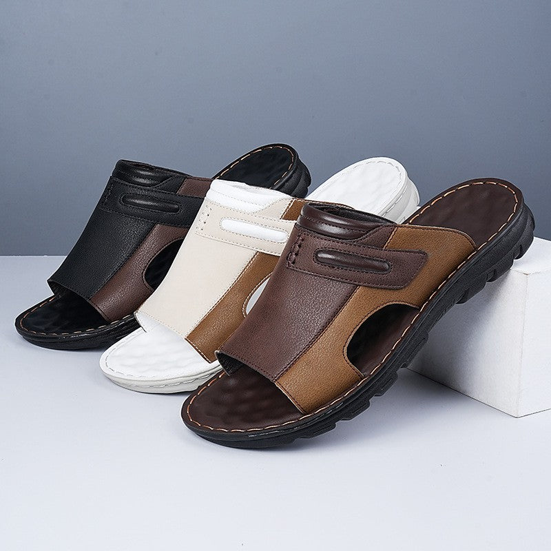 Men's sports shoes, summer casual shoes, beach sandals, slippers, outdoor walking, comfortable, leather, fashionable, lightweigh