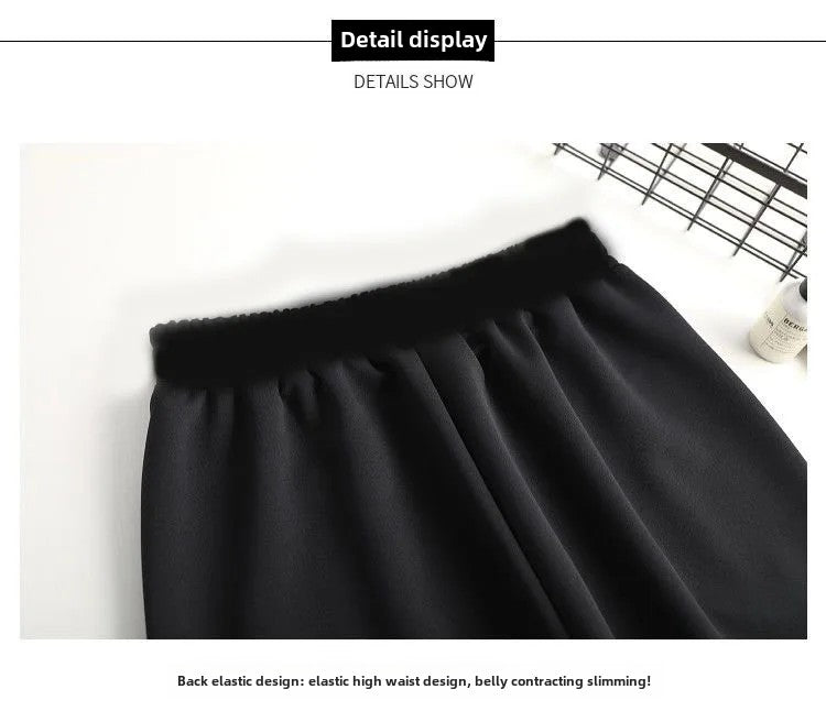 Spring Autumn New Bootcut Pants Women's Slimming Versatile Korean Style Loose-fit Fashionable Trousers Drop Leg Bell Pants Women