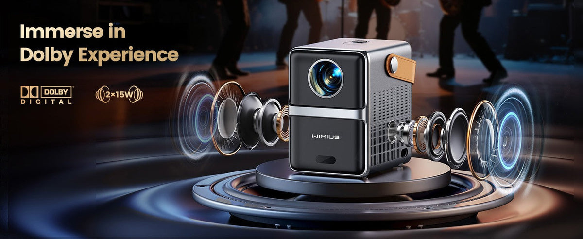 Wimius 600ANSI Mini Projector 4K Laser WiFi6 1080P HD projectors Beam 20W Dolby hy300max Home Theater Beamer Movie proyector