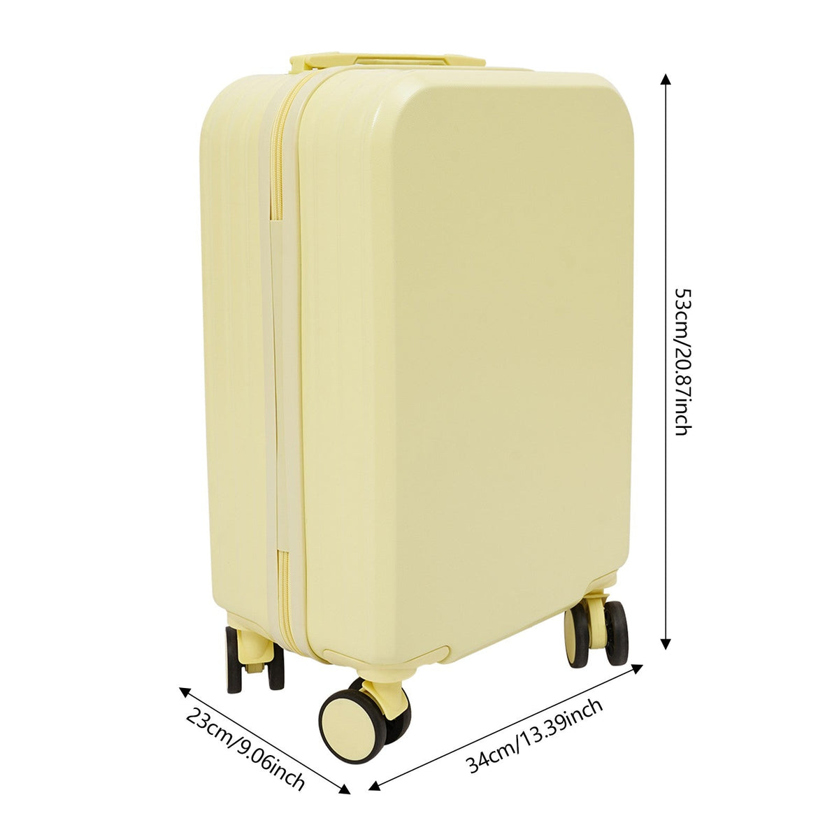 20-Inch Business Carry-On Luggage Suitcase - Durable ABS & PVC Spinner Case with 3-Digit Lock, 4-Wheel 360° Silent Gliding