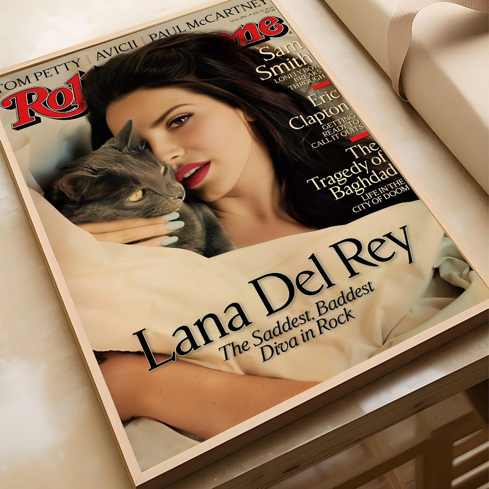Singer Lana Del Rey Album Poster Poster Paper Print Home Living Room Bedroom Entrance Bar Cafe Art Painting Decoration