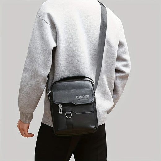 Men's bags can be carried on one shoulder with a slanted strap. Made of PU material, they are suitable for business outings.