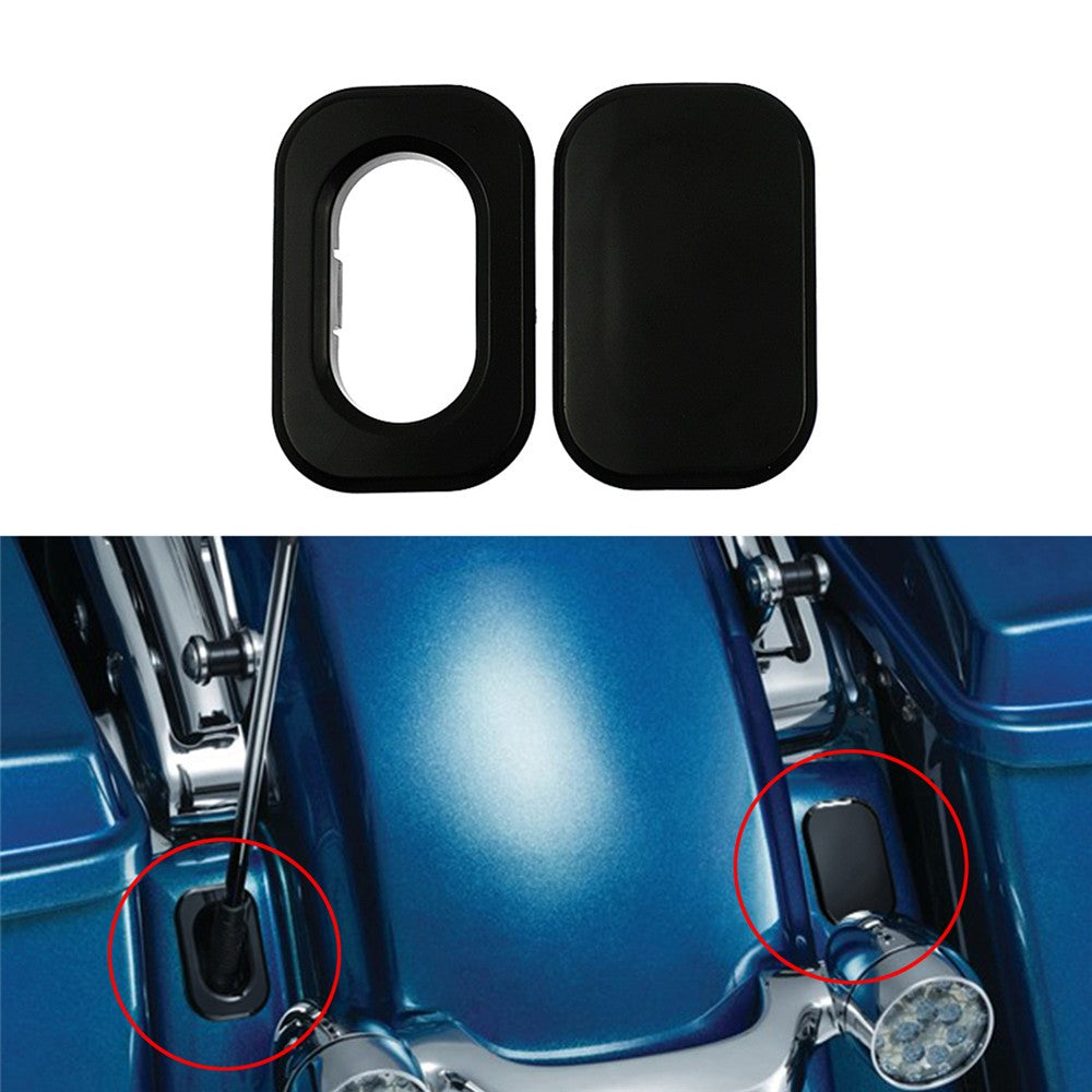 Motorcycle ABS Antenna Hole Accent Filler Cover Black/Chrome For Harley Touring Street Glide FLHX 2006-2019 Road Glide 2010-2019