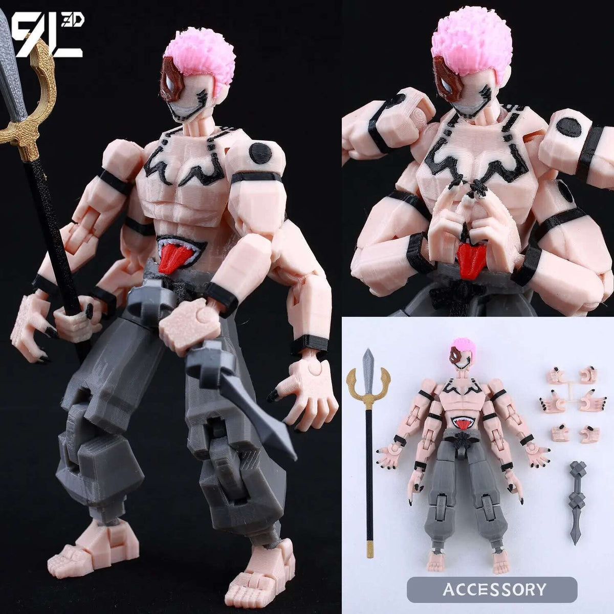 9L3D Lucky13 Titan 13 Ichigo Kurosaki Anime Action Figure Dummy 13 Sword Poseable Hollow Mask Model Birthday Surprise Decoration