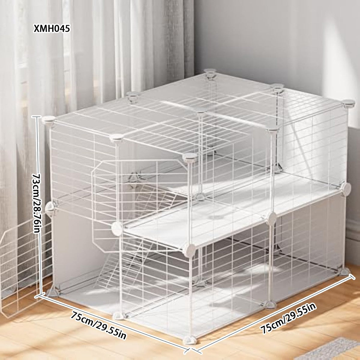 Cat Cage, Cat Villa, Indoor Luxury Cat Nest, Household with Toilet, Can Hold Litter Box, Kitten Cat House, Three-Story Cat House