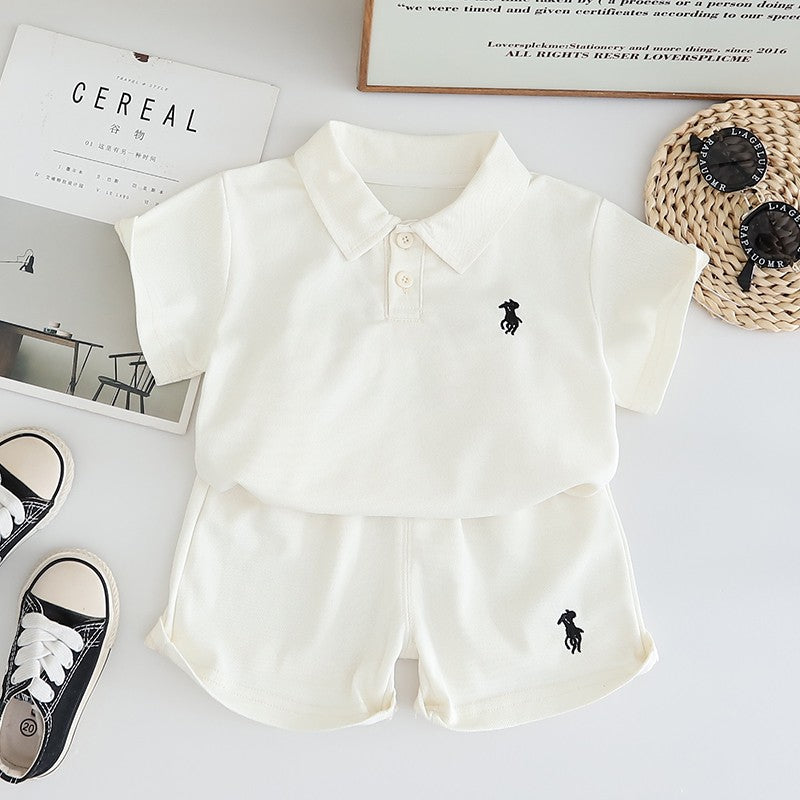 New Summer Children Boys Clothing Kids Cotton Polo T-Shirt Shorts 2Pcs/Set Toddler Casual Sport Suits Baby Clothes Tracksuits