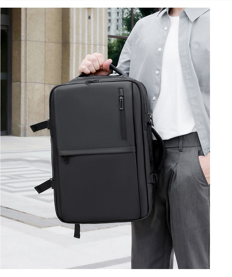 New Men's Backpack Vacuum Compression Backpack Multifunctional Computer Bag Large Capacity Expandable Travel Bag