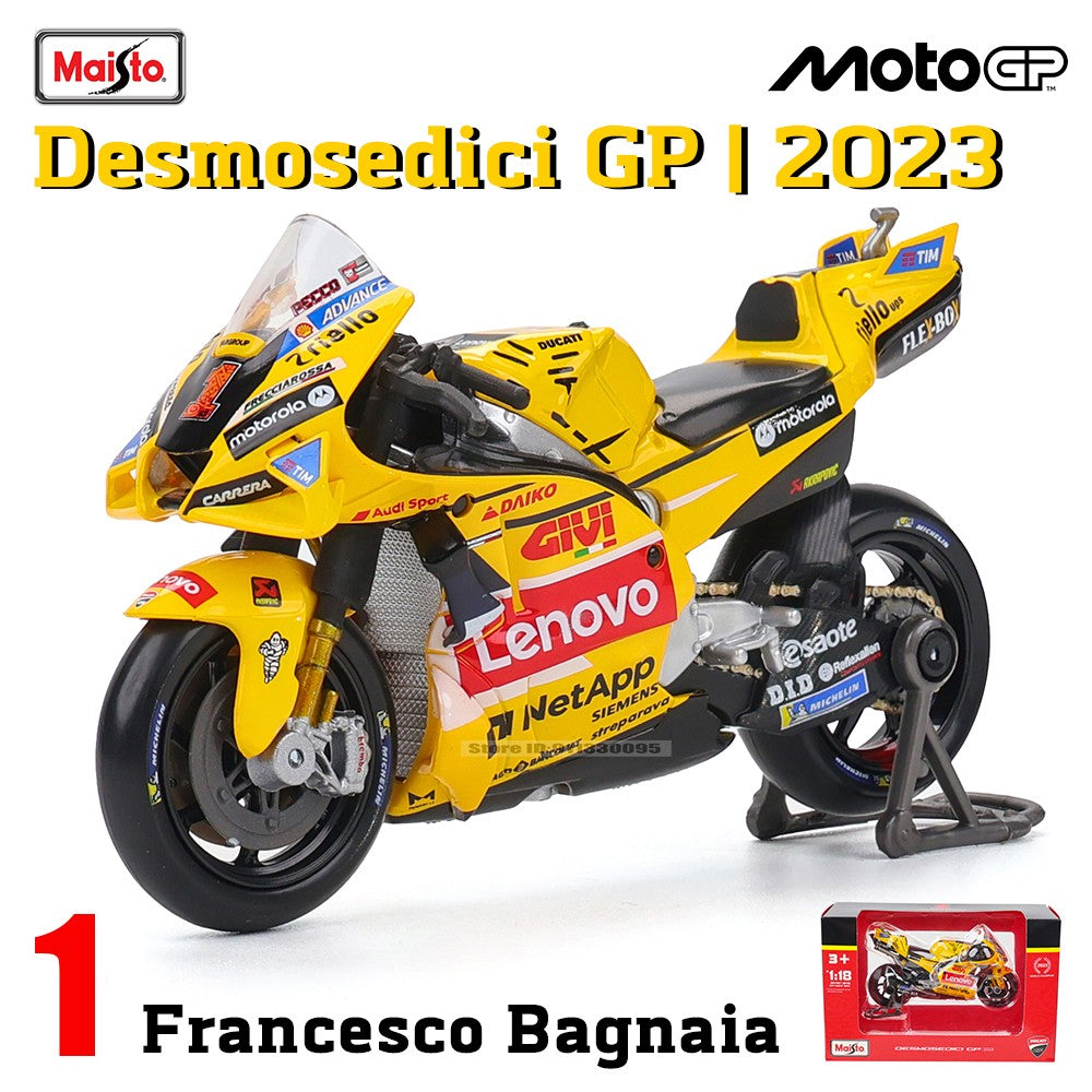 Maisto 1:18 NEW 2023 Ducati Lenovo Team #1 Bagnaia Champion Moto GP Racing casting alloy motorcycle Model collection gift toy