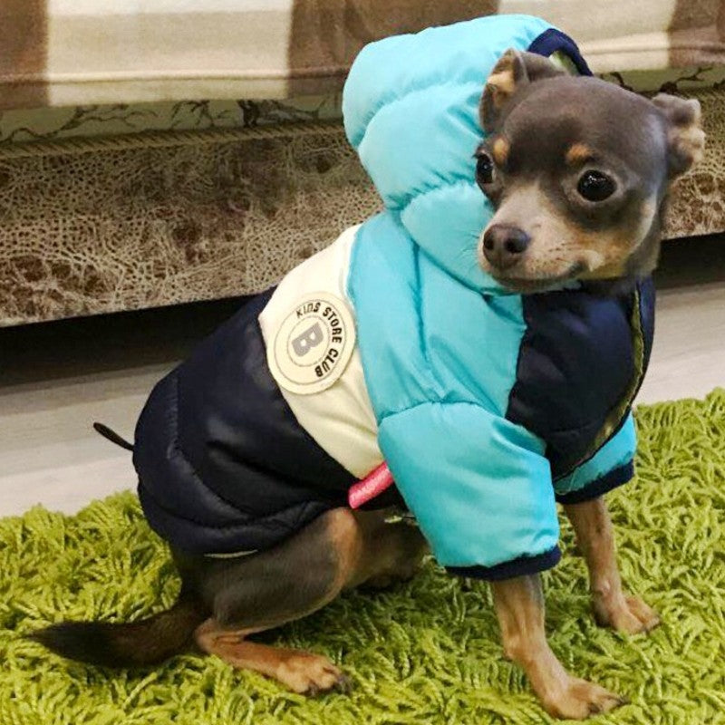 Winter Padded Dog Down Jacket Warm Soft Dog Clothes Fashion Puppy Jacket Cute Solid Cat Coat Pet Outfits French Bulldog Clothes