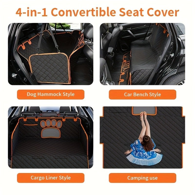 Dog Seat Cover, Pet Dog Seat Cover, Hammock Heavy Duty Scratch Resistant Anti Slip Durable Soft Pet Rear Seat Cover for Cars, Tr