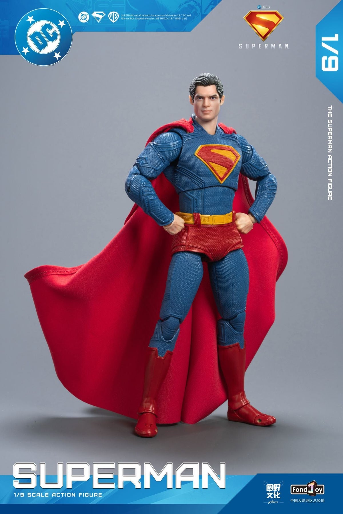 2026Hot Fondjoy Battle Damaged Superman Action Figure David Corenswet 1/9 New Superman Figure Pvc Joint Movable Kid Toy Boy Gift