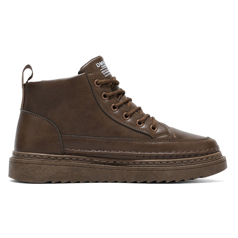 Men Boots Winter High Top Leather Shoes Fashion Cotton Shoes Fashion Ankle Boots Business Casual Outdoor Shoes Male Sneakers New