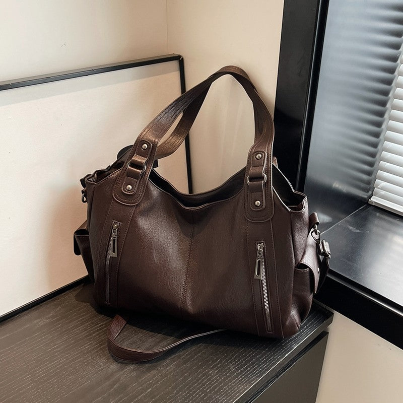 Soft Interior Compartment Shoulder Bags High Quality Contrasting Colors Crossbody Bags for Women Fashion Pu Leather Handbags