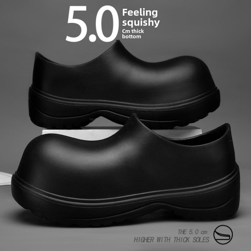 EVA new slip-on chef shoes men and women general casual big head shoes lightweight thick soles all wear rain shoes