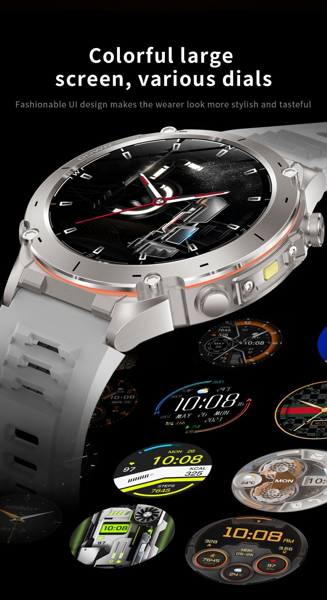 2025 New GUHUAVMI IOS Ultra GPS Smart Watch 10ATM Waterproof Built-in Dual-band GNSS Compass Military Sports Men SWIM Bracelet
