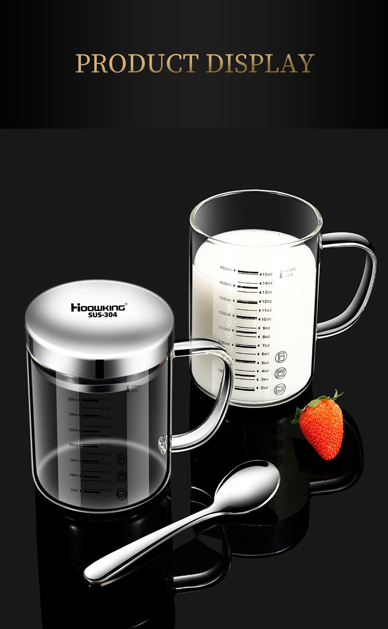 Y-244 Milk Cup Caffeine Beaker Mug Graduated Beaker With Handle Borosilicate Glass Multi-Function Food Grade Measuring Cups