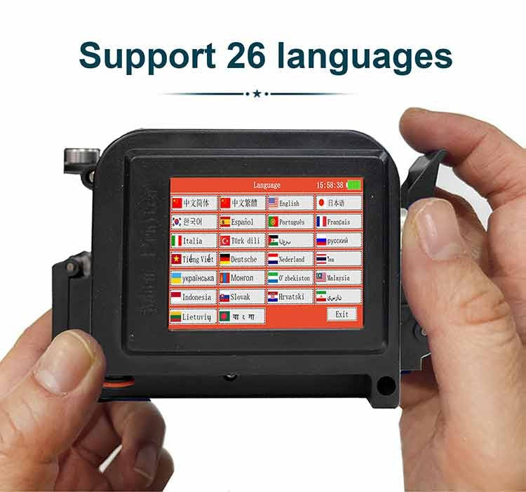 Phezer 30 Languages 12.7/25.4mm PC11Plus Mini Printer Portable Printer QR Bar Code Date Logo Expiry Date Handheld Inkjet Printer