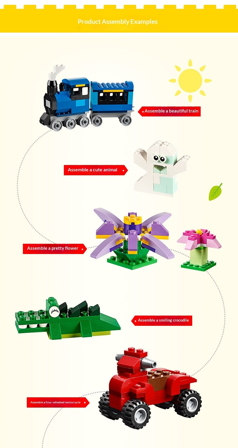 LEGO Classic Creative Series 10696 Classic Creative Medium Block Box 10714 Blue Bottom Assembled Toy Gift