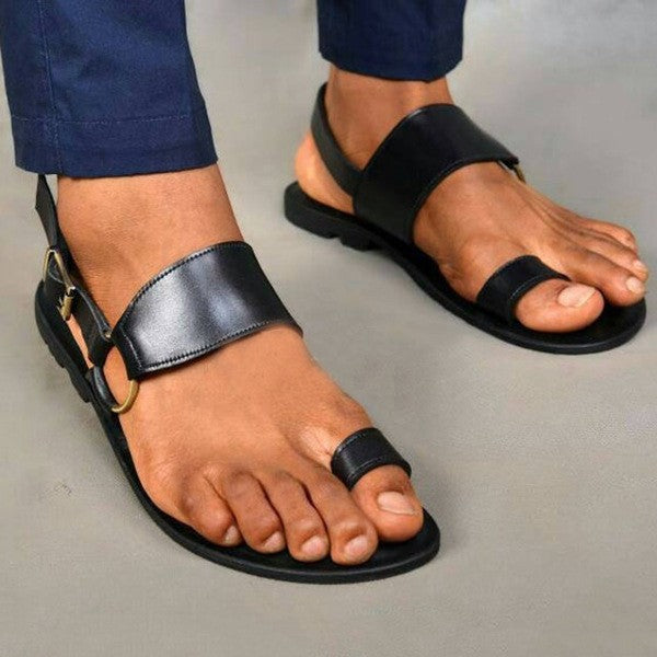 Summer Fashion Men Leather Sandals Outdoor Comfortable Breathable Sports Casual Non-Slip Beach Luxury Sandals 2025 sandales