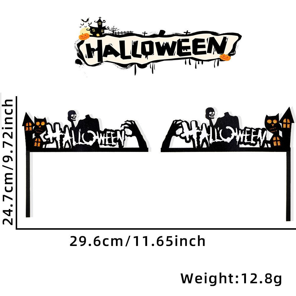 Halloween Door Frame Decoration,Bats,Pumpkins,Spider Webs,Door and Window Corner Stickers, Halloween Home Decoration