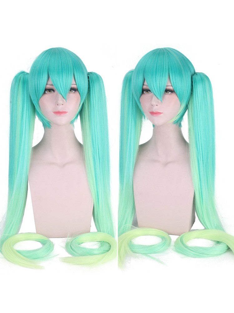 28 Colors Mi Ku Cosplay Wig Long Heat Resistant Synthetic Hair Clip Ponytails Halloween Party Wigs + Wig Cap Snow Mi Ku