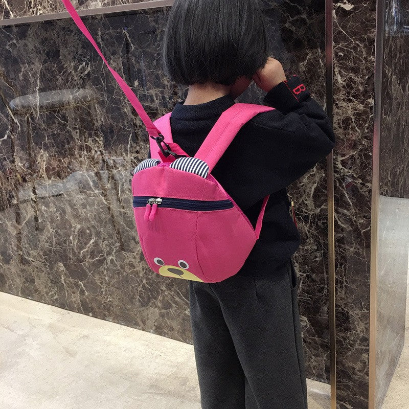 Bear 1-3 Years Old Anti-lost Schoolbag Piggy Cartoon Boys and Girls Kindergarten Primary and Secondary School Backpack