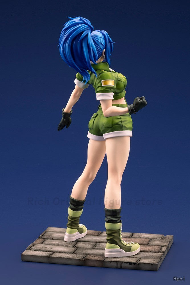 ?In Stcgk?Original Kotobukiya SNK Beauty Girl Series THE KING OF FIGHTERS '97 Leona Heidern Model Toy Statue