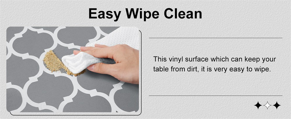 Olanly Waterproof Tablecloth Heat-Resistant Rectangle PVC Table Cloth For Wedding Kitchen Dining Desk Moroccan Table Coat Cover