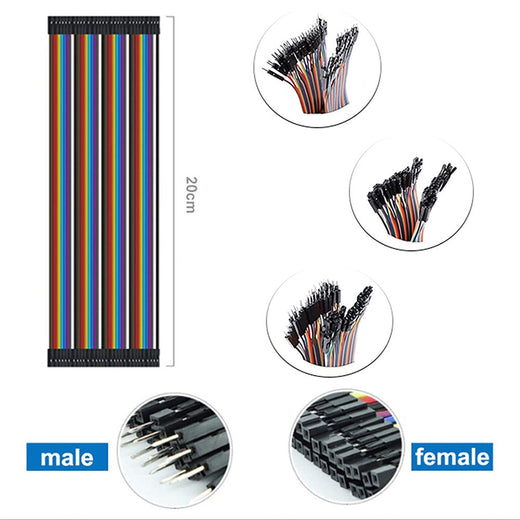 40PIN Jumper Dupont Wire 10CM 20CM 30CM 40CM Dupont Line Male To Male Female To Male Female To Female Cable for Arduino DIY KIT