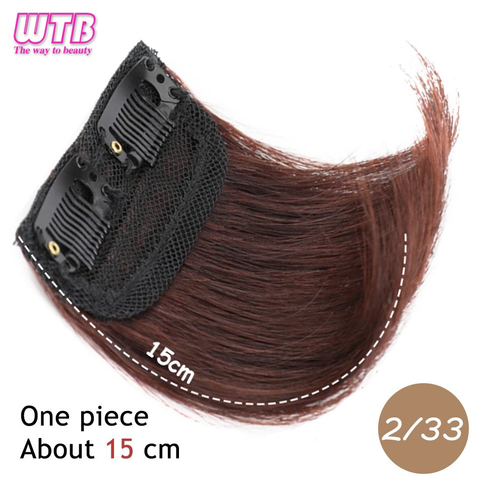 Synthetic Invisable Seamless Hair Pads Clip In One Piece 2Clips Increase hair volume Hair Extensions Top Side Cover Hairpiece