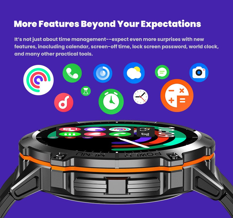 2026 Newly upgraded GPS Military Sports Smart Watch 1000mAh 1.7-inch AMOLED Compass Altimeter Call 10ATM Waterproof Sports Watch