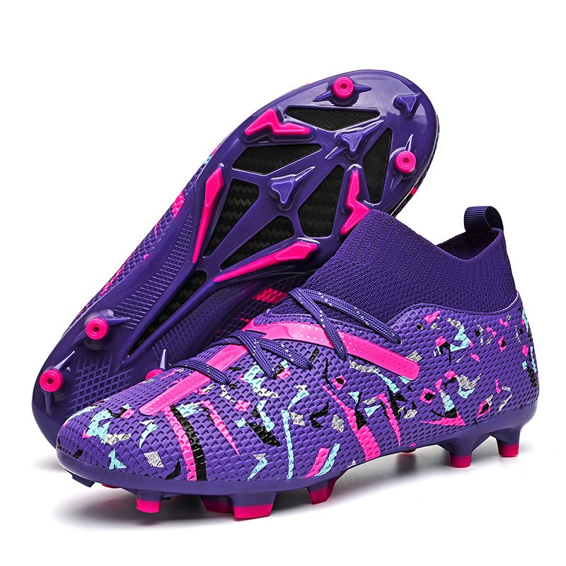 LiXingMing Football Boots Men White Professional High-Tops Soccer Society Cleats Football Shoes Non-Slip Match Training Sneaker