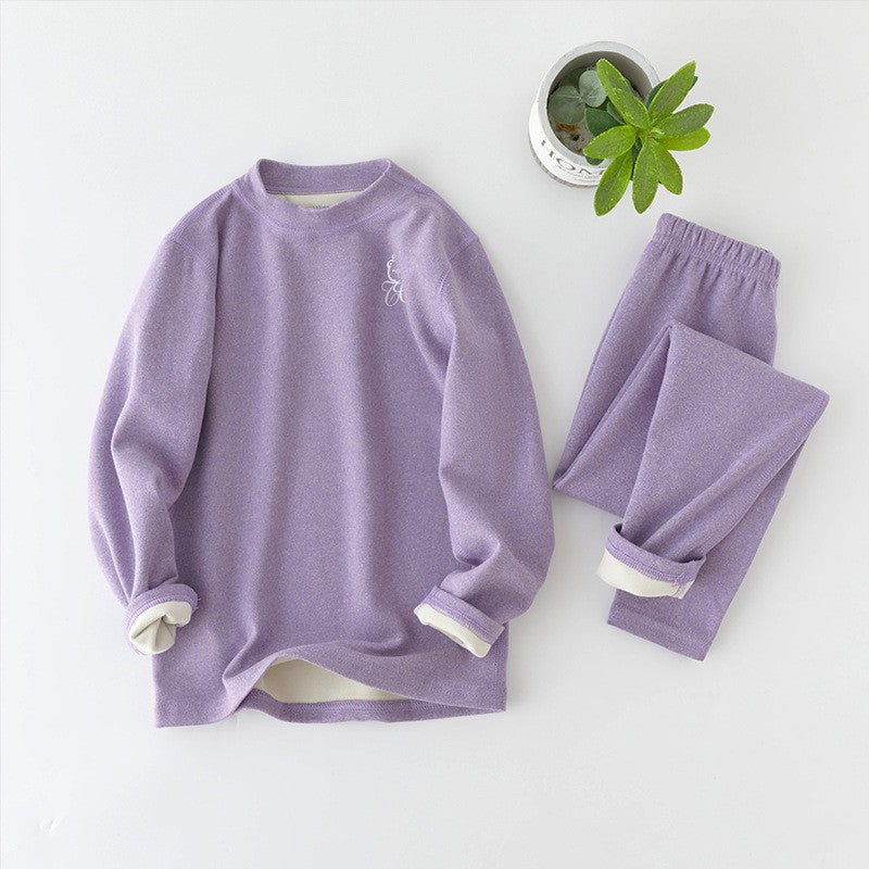 Kids Pajama Sets Autumn Winter Thermal Underwear Suit Girls Boys Cotton Outfits 3-14 Years Teens Clothes No Trace Warm Sleepwear