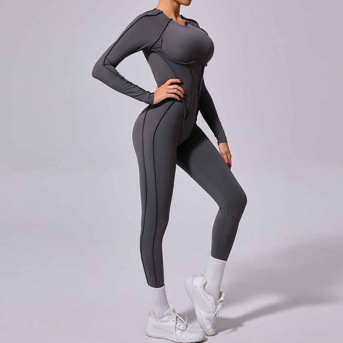 One-piece Yoga Jumpsuit Women Long Sleeved Set Quick Drying Yoga suit Gym Training Suit Sportswear Bodysuits Women Fitness Set