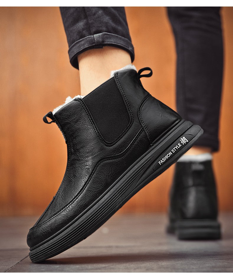 Men's Winter Boots and Cold-proof Boots 2025 Men's Winter High-quality Warm High-top Cotton Shoes Outdoor Thick-soled Snow Boots
