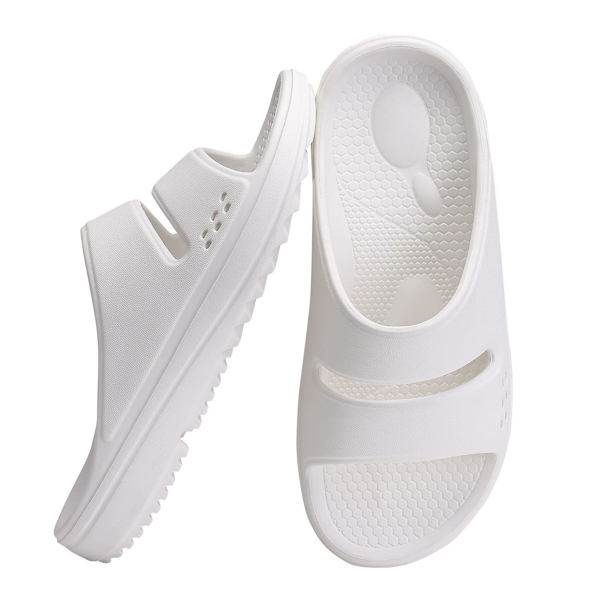 Kidmi Men Recovery Slides Women Arch Support Slides Summer Beach Sandals Light Orthotic Men Sandals Outdoor Breathable Sandals