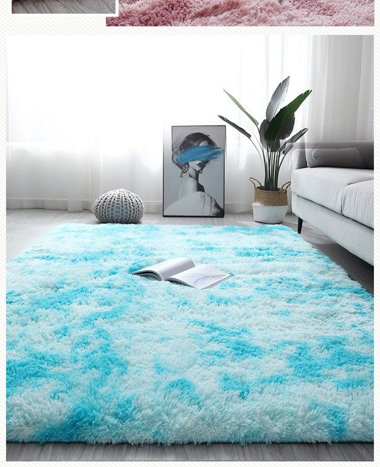 VIKAMA Ultra Soft Shaggy Round Rug Pad Fluffy White Carpet Living Room Home Decor Bedroom Kids Room Salon Thick Pile Carpet
