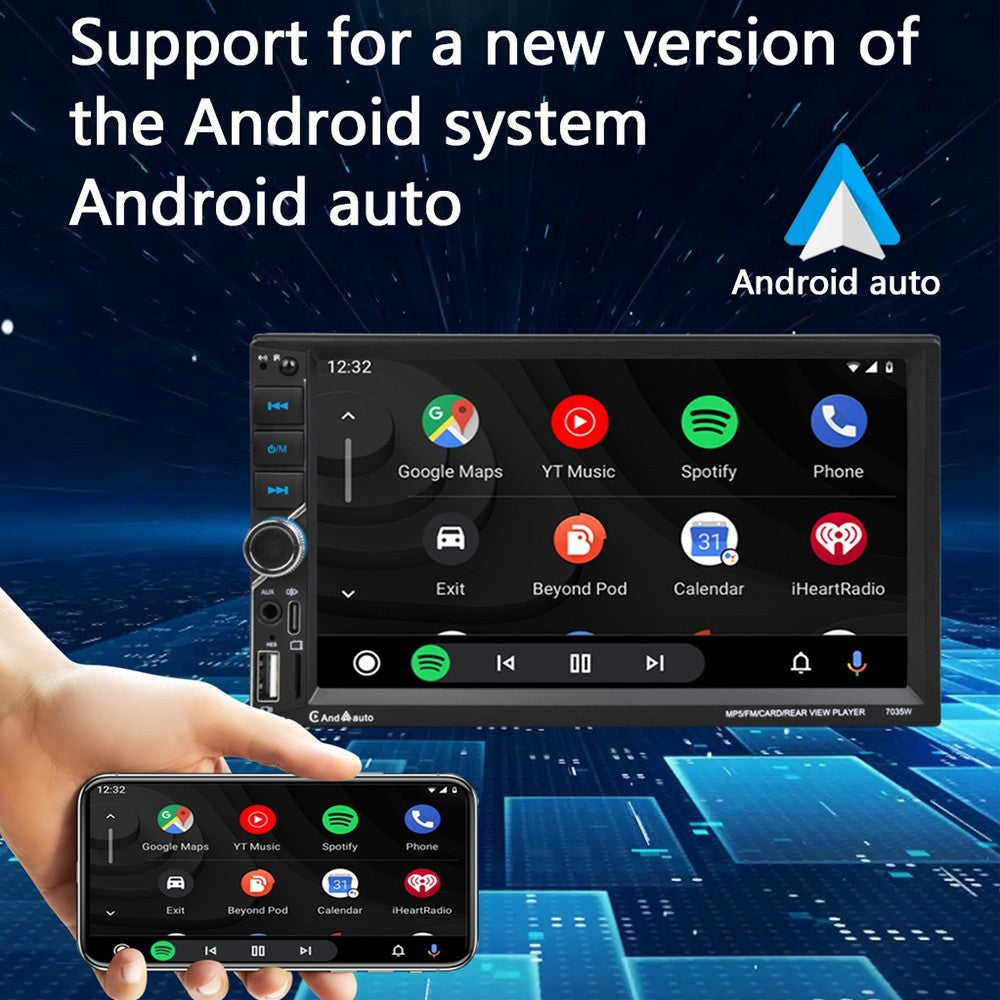 ESSGOO 7" For Carplay 2 Din Car Mp5 Radio Touch Screen Stereo FM Audio Stereo Player SD USB support BT Camera HD Mp5 Autoradio