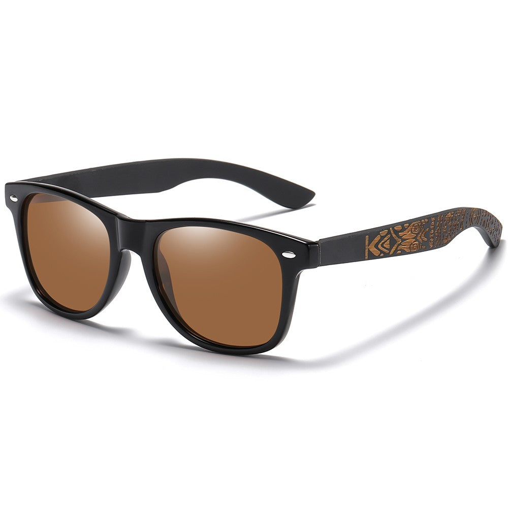 GM Brand Wooden Bamboo Polarized Men's Sunglasses Oval Frame Sun glasses Women Sun glass S5097es Male Oculos de sol Masculino