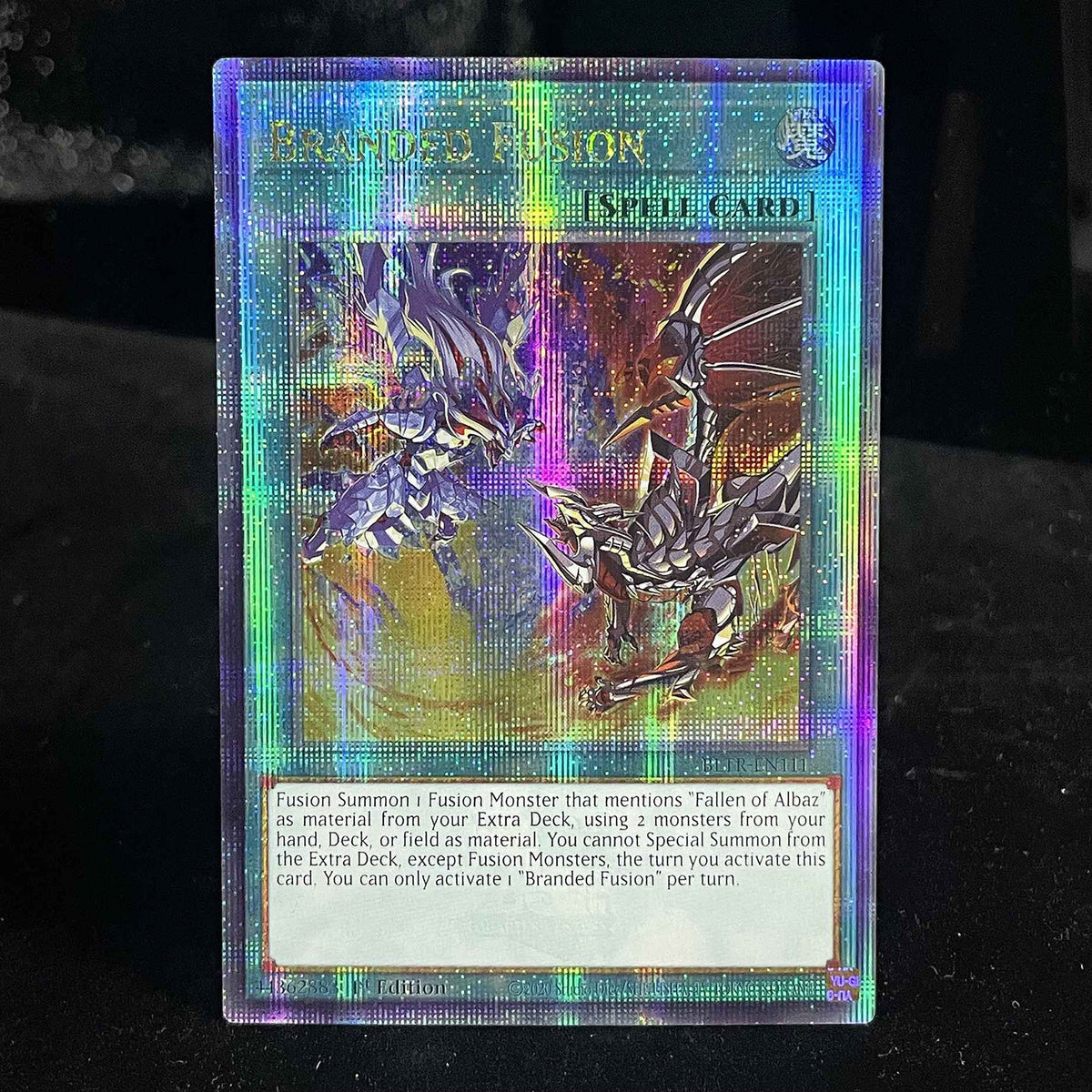 YuGiOh!! QCSCR FOIL Card BLMR Series DARK ARMED DRAGON/I:P MASQUERENA/SUPER POLYMERIZATION/WELCOME LABRYNTH YGO TCG 1st Edition