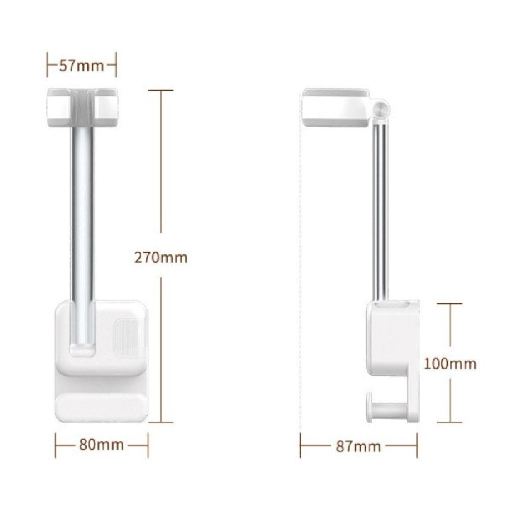 Angle Adjustable Hair Dryer Holder Non-Drilling Wall-Mounted Hair Dryer Stand For Bathroom Free-hand Lazy Storage Rack Shelf