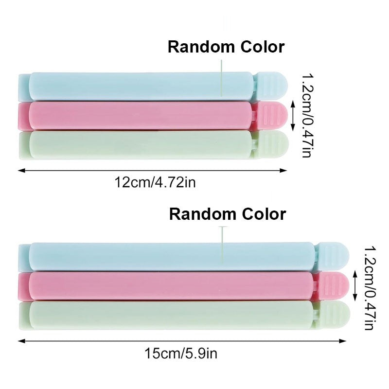 Food Snack Sealing Clip 12/15.5cm Plastic Chip Clips for Food Packages Curved Design Sealing Bag Clips Sealing Food Bag Clips