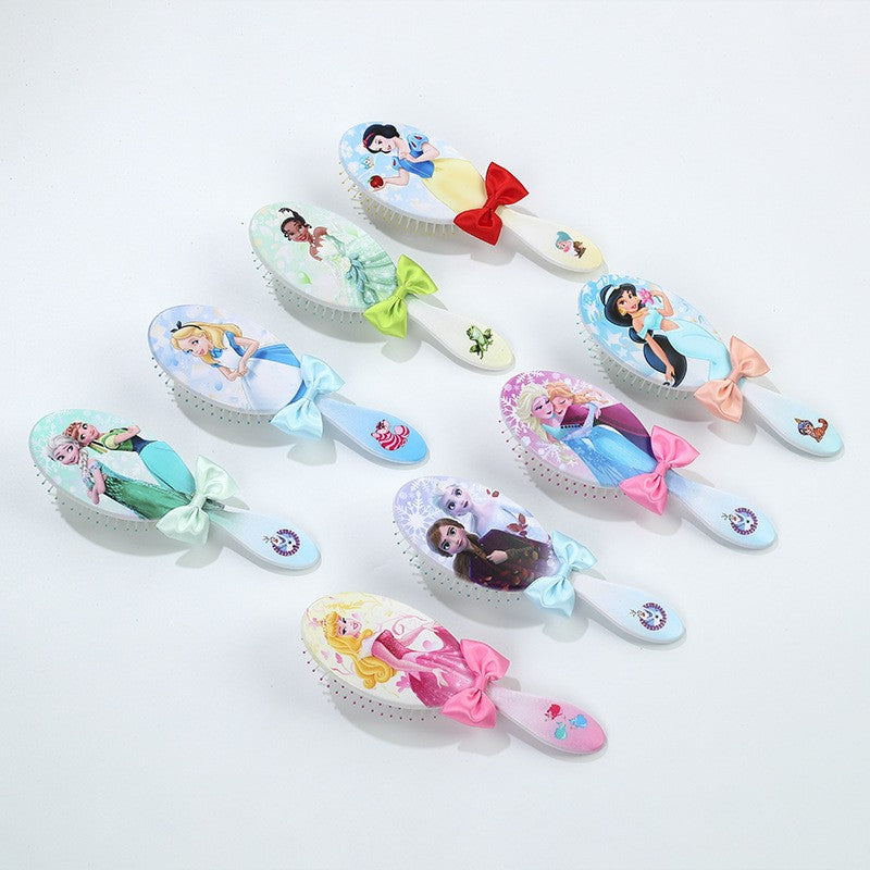 Disney Princess Theme Air Cushion Combs The Little Mermaid Ariel Princess Elsa Anna Children Cute Hair Massage Comb Girls Gifts